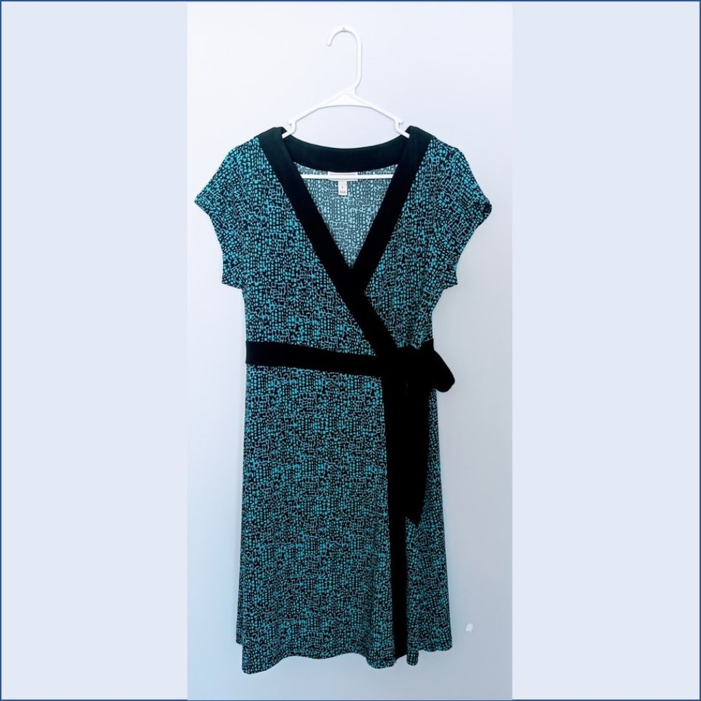 Dana Buchman Turquoise Wrap Dress - L